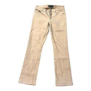 Lauren Ralph Lauren Modern Straight Khaki Denim Jeans Size 6 30x29 Tan Pants